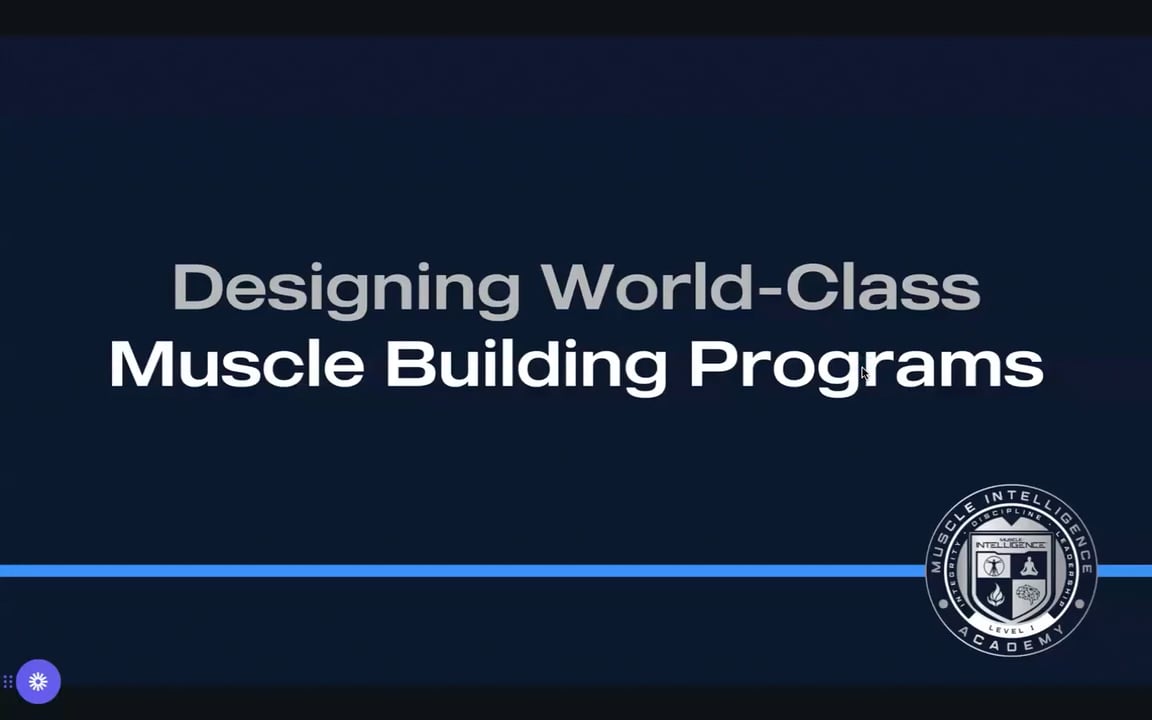 Sep 04 '24 | DESIGNING WORLD CLASS MUSCLE-BUILDING PROGRAMS