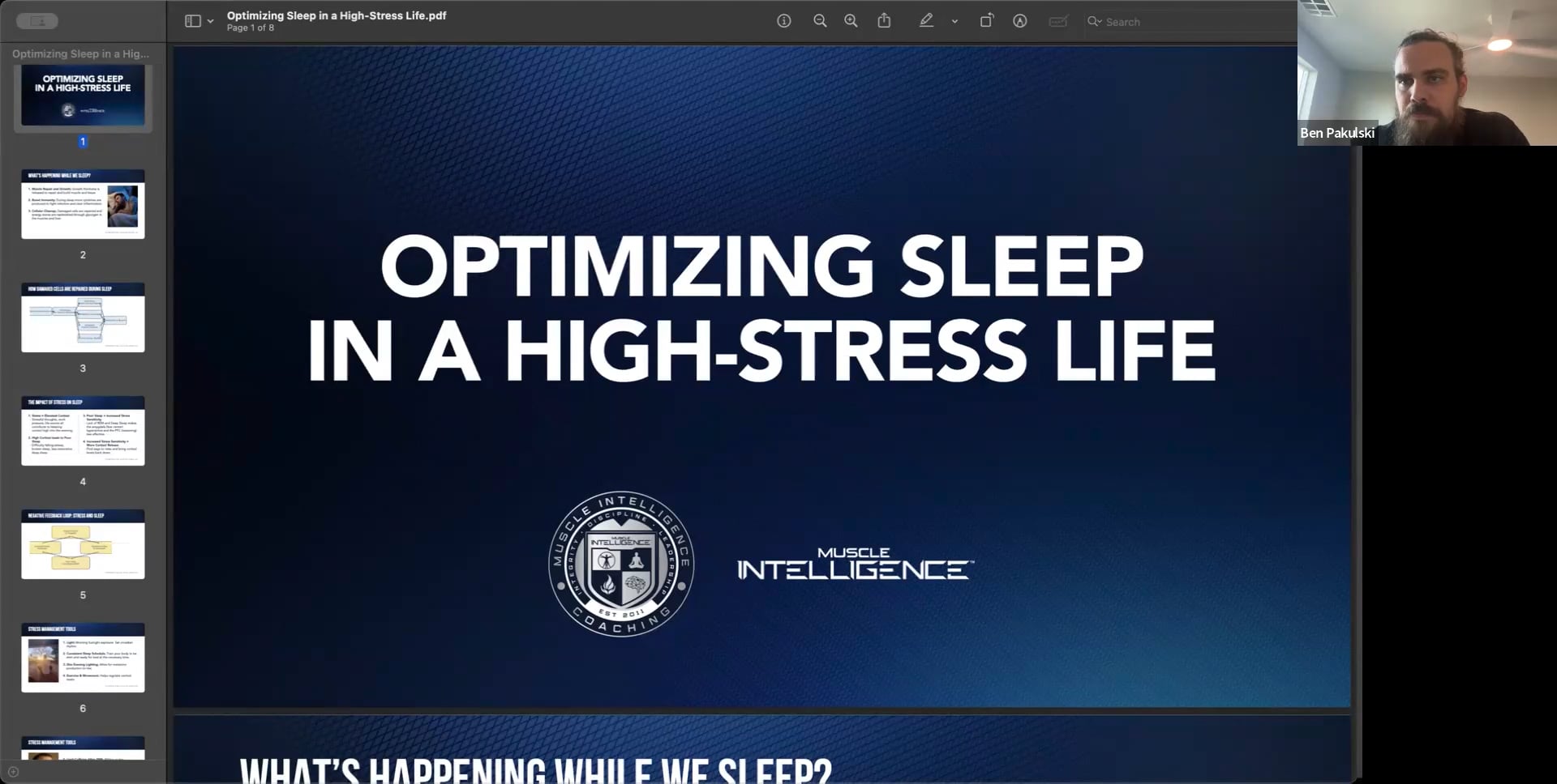 Sep 10 '25 | OPTIMIZING SLEEP IN A HIGH-STRESS LIFE